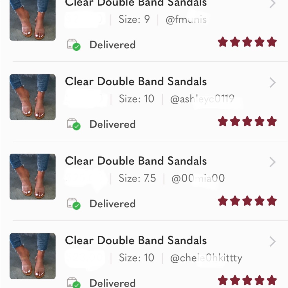 Double Clear Band Sandals - Picture 11 of 12
